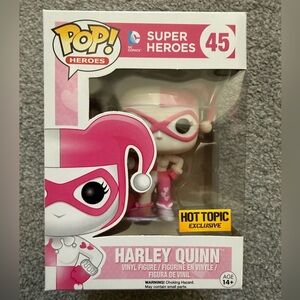 Funko Pop Heroes Harley Quinn Pink and White